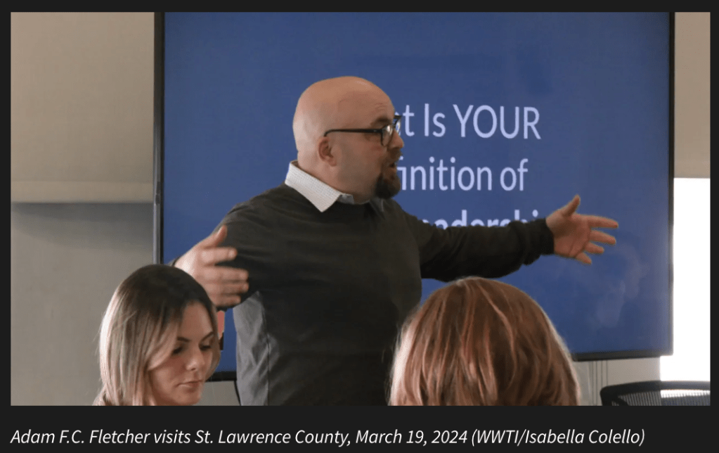 This is The Personal Engagement Institute director Adam F.C. Fletcher speaking in 2024.