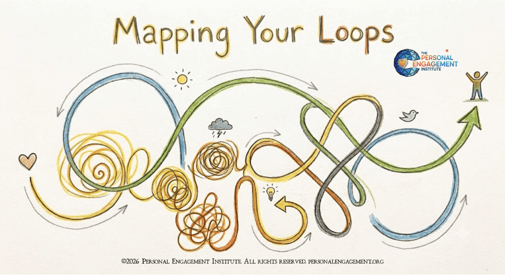 This graphic is for an activity called "Mapping Your Loops" ©2026 Personal Engagement Institute. All rights reserved. personalengagement.org