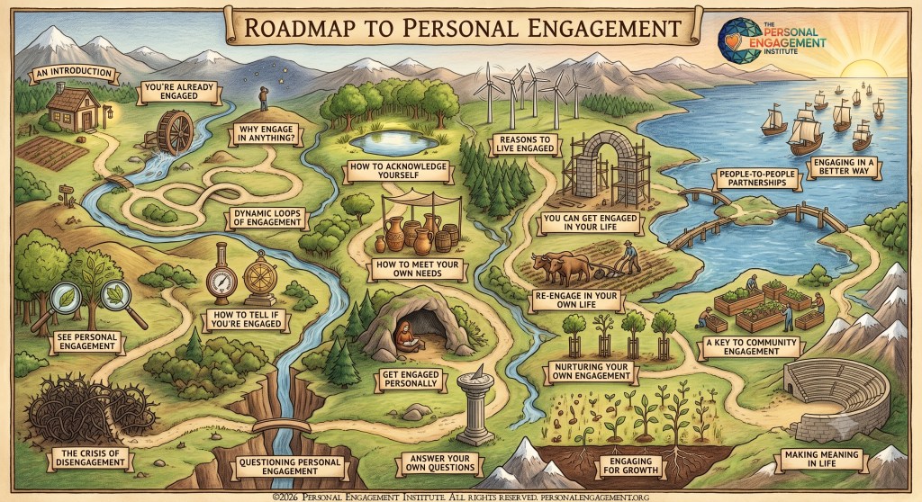 This is the Personal Engagement Tip Sheets Roadmap to Personal Engagement from the Personal Engagement Institute.